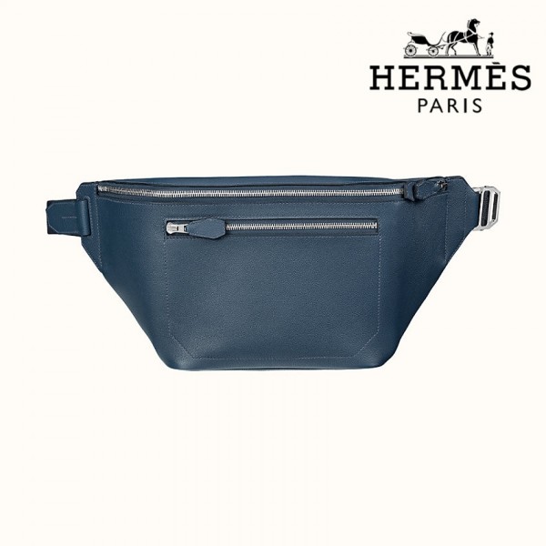Hermes Cityslide Belt Bag Swift MM Blue 61800246